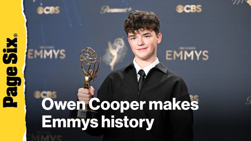 Owen Cooper becomes youngest male actor Emmy winner for 'Adolescence'