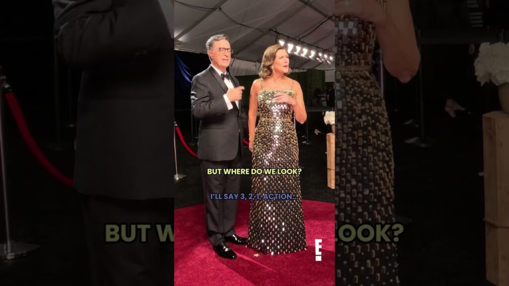 Stephen Colbert and Evelyn McGee-Colbert's #Emmys glambot deserves an award. 🤩