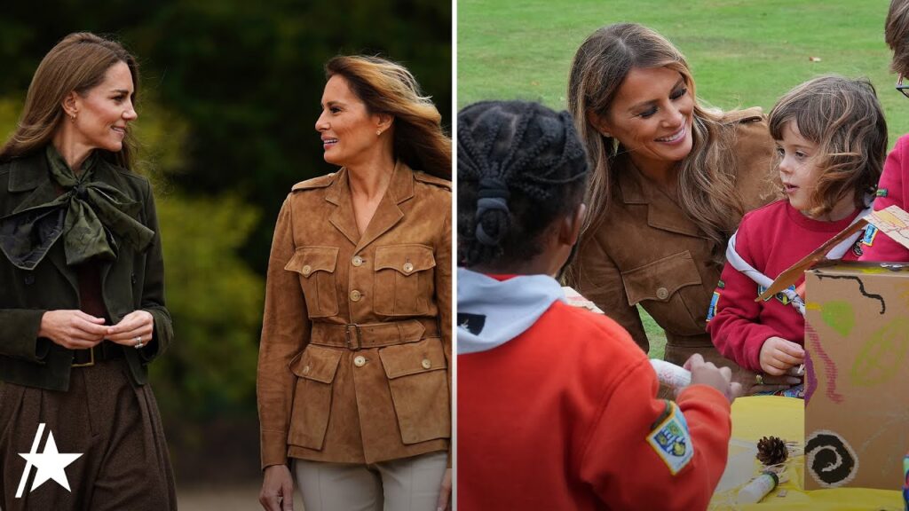 See Melania Trump & Kate Middleton Play w/ Kids In RARE Joint Outing