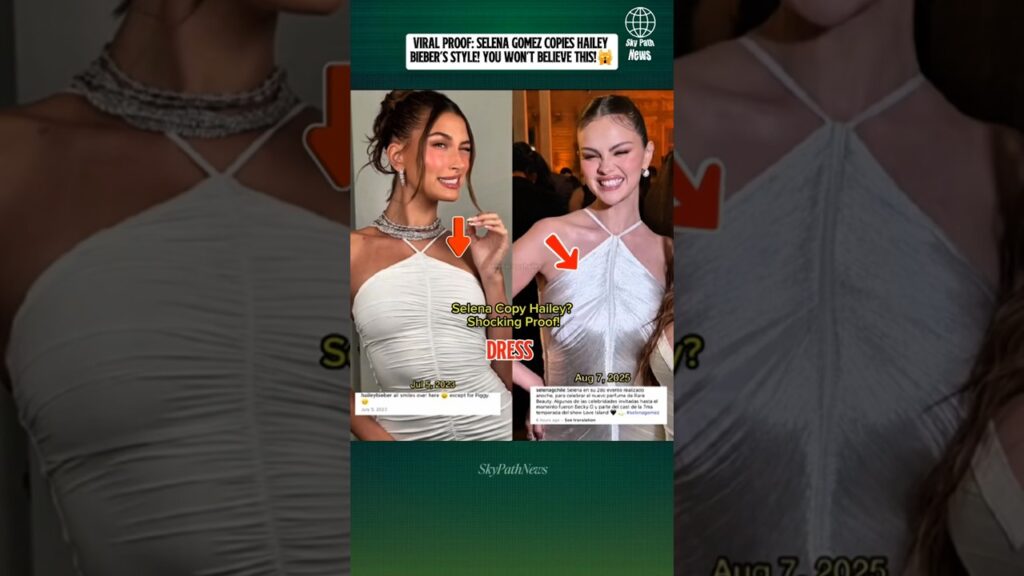 Selena Gomez Caught Copying Hailey Bieber’s Style?! #selenagomez #shorts #youtubeshorts #viral #fyp