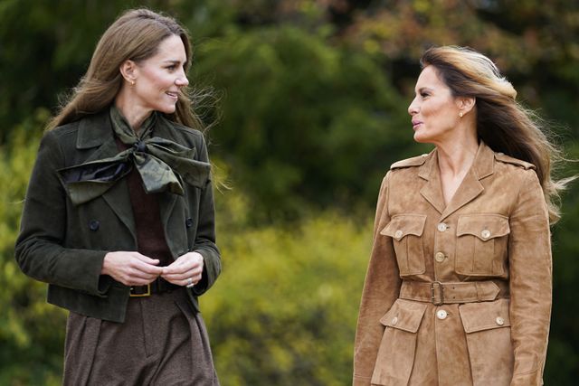 NATHAN HOWARD/POOL/AFP via Getty Kate Middleton and Melania Trump visit Frogmore Gardens on the Windsor Estate on Sept. 18, 2025
