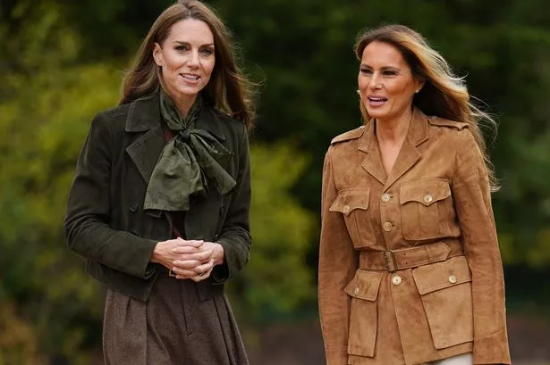 The Princess of Wales (left) and First Lady Melania Trum