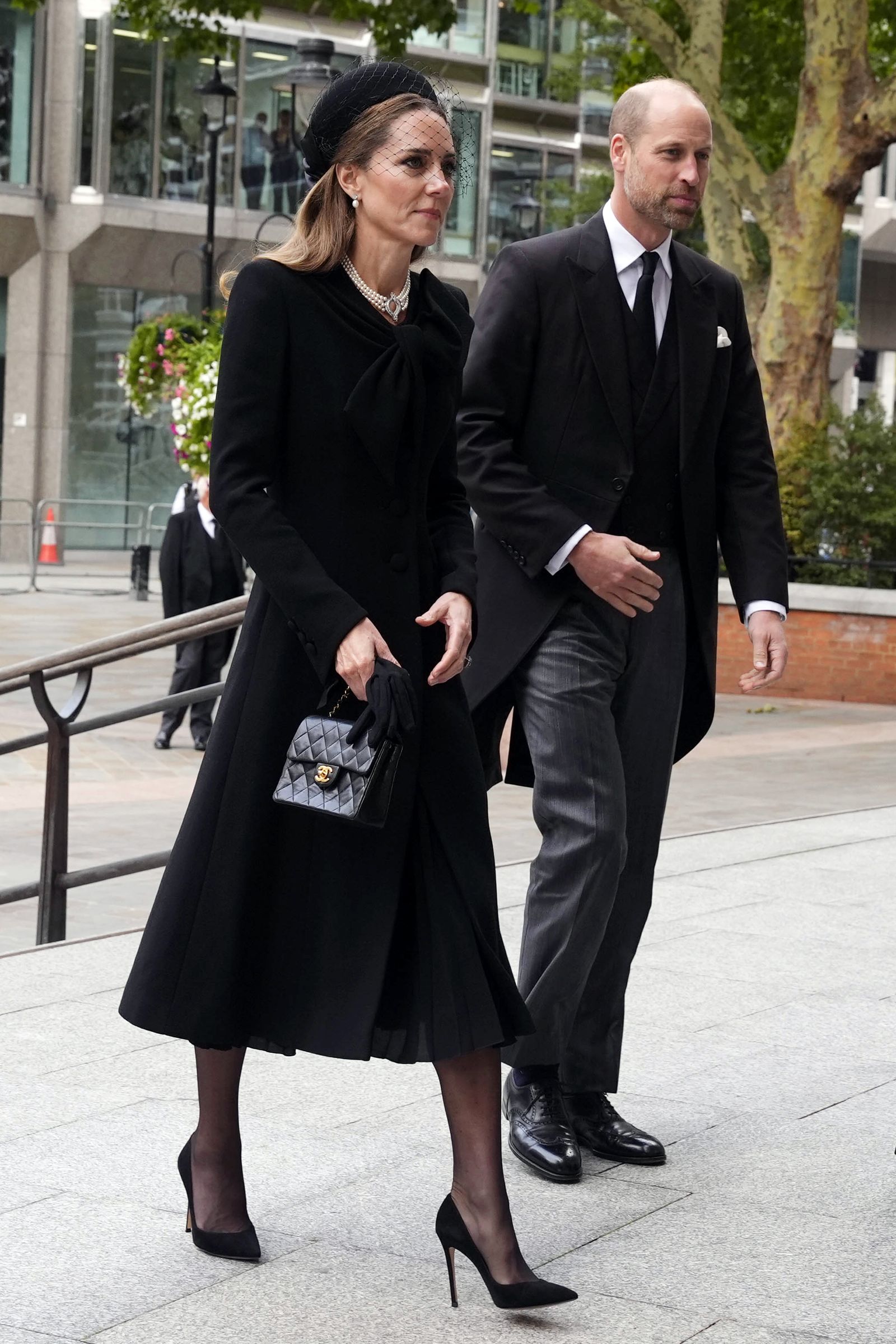 The Princess of Wales joined Prince William at the Duchess of Kents funeral at Westminster Cathedral.