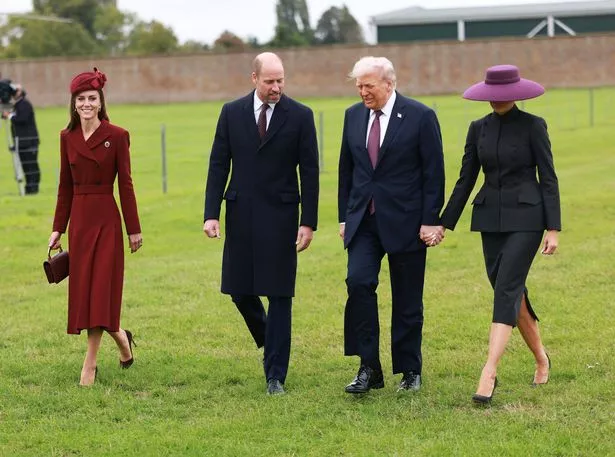 NMA POOL President Trump arrival Windsor Castle on his second state visit to the UK  , the first time a president has been granted a second state visit .