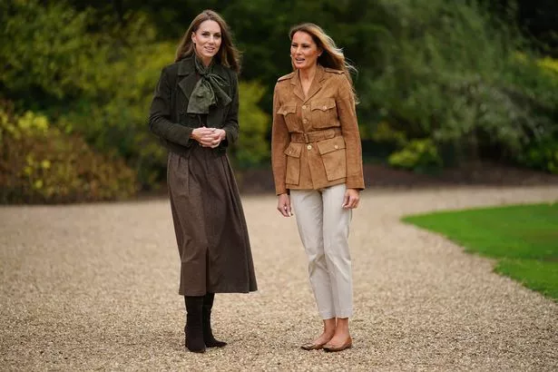 The Princess of Wales (left) and First Lady Melania Trum