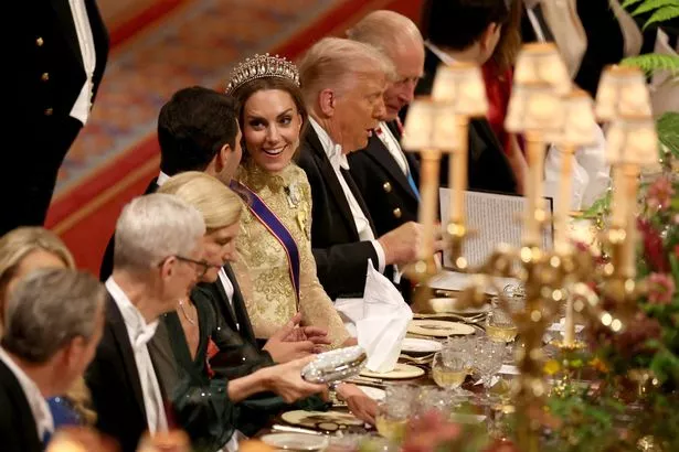 The banquet was held in St George's Hall in Windsor Castle 