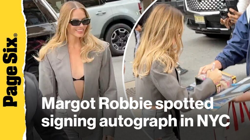 Margot Robbie spotted signing autograph in NYC ahead of 'A Big Bold Beautiful Journey'