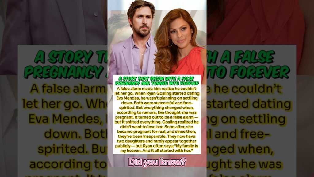 The Unexpected Beginning of Ryan Gosling and Eva Mendes’ Love Story