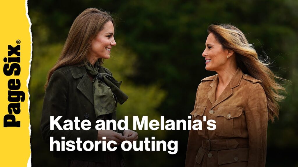 Kate Middleton and Melania Trump coordinate in suede for historic first outing