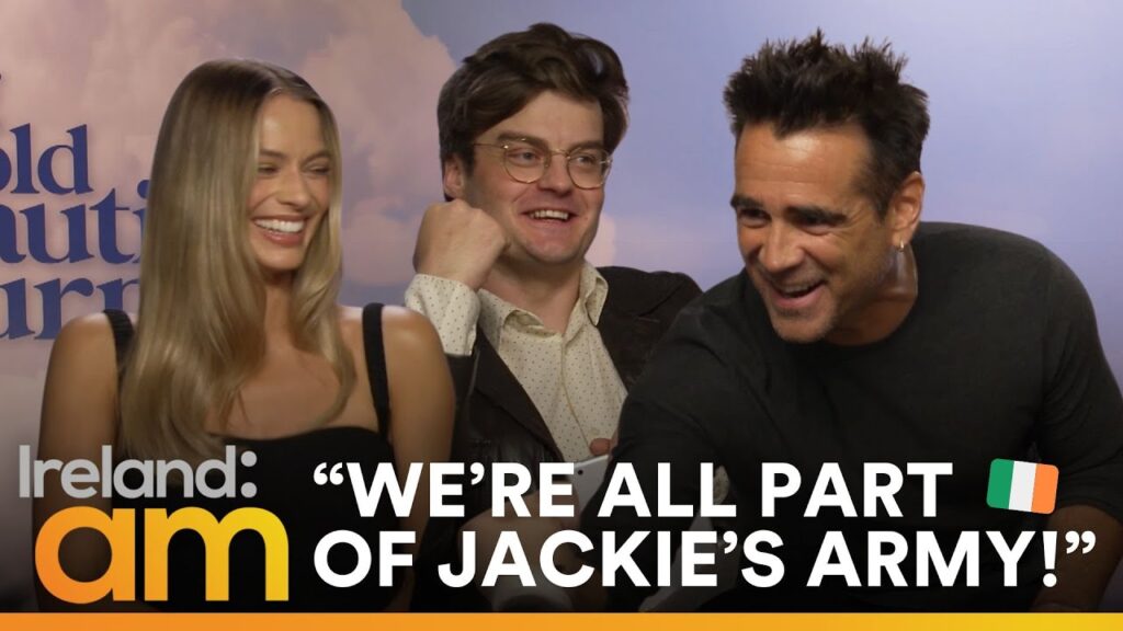 Italia 90 memories: Colin Farrell & Brian surprise Margot Robbie with an Italia 90 singalong 🇮🇪⚽