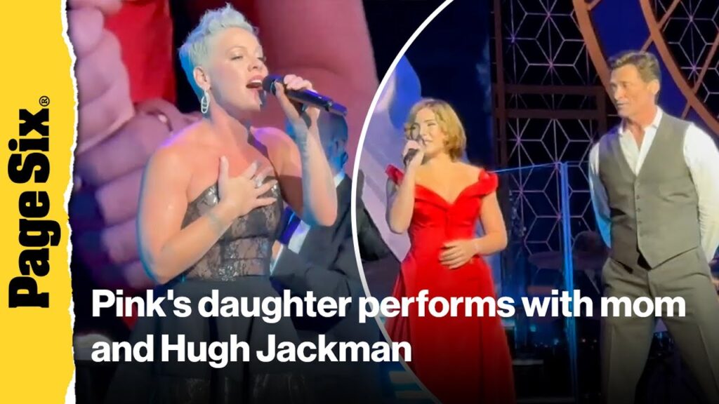 Pink’s daughter performs ‘Who Knew’ with mom and Hugh Jackman at Radio City Music Hall Pink's daughter performs 'Who Knew' with mom and Hugh Jackman at Radio City Music Hall