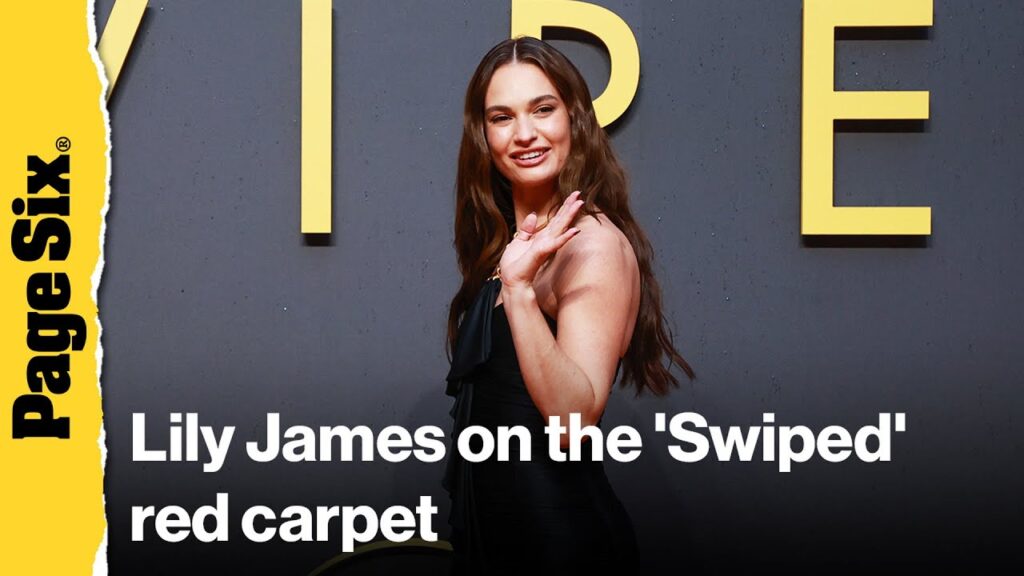 Watch Lily James on the ‘Swiped’ red carpet Watch Lily James on the 'Swiped' red carpet