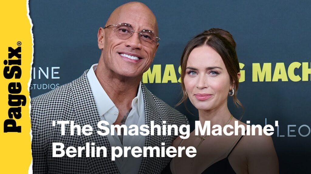 Dwayne Johnson and Emily Blunt attend 'The Smashing Machine' premiere in Berlin