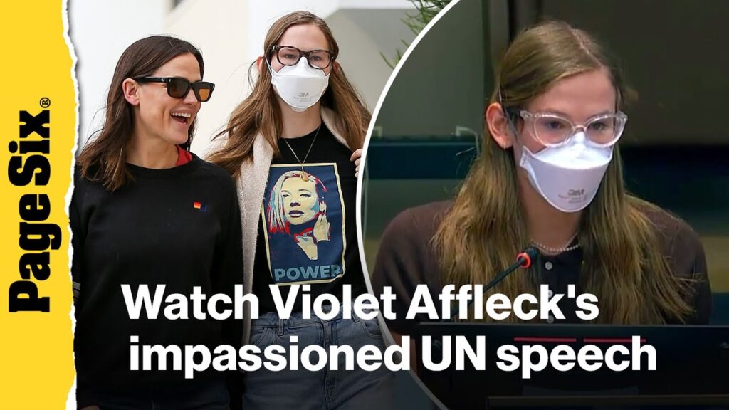 Ben Affleck and Jennifer Garner’s daughter calls for post-COVID mask mandate in impassioned UN sp… Ben Affleck and Jennifer Garner's daughter calls for post-COVID mask mandate in impassioned UN sp...