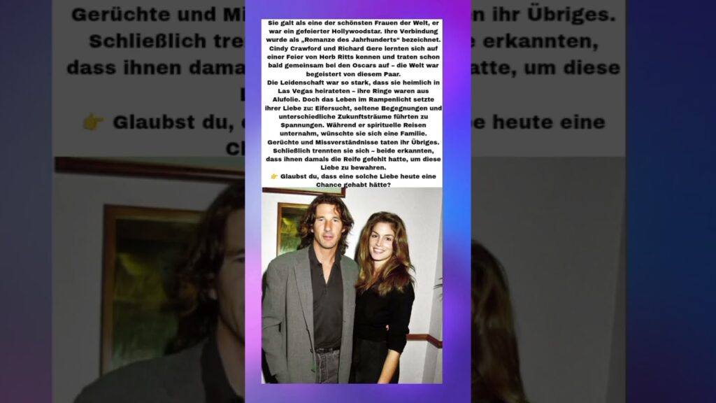 Cindy Crawford & Richard Gere: Die wahre Geschichte hinter ihrer Liebe #liebe #hollywood #paare Cindy Crawford & Richard Gere: Die wahre Geschichte hinter ihrer Liebe #liebe #hollywood #paare