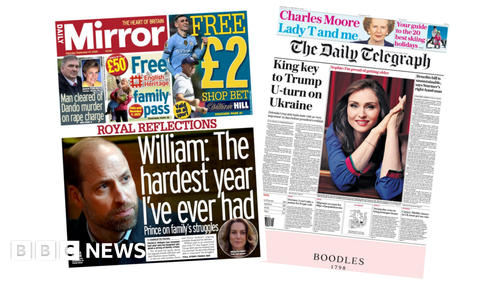 Prince William's 'hardest year' and 'King key to Trump U-turn'