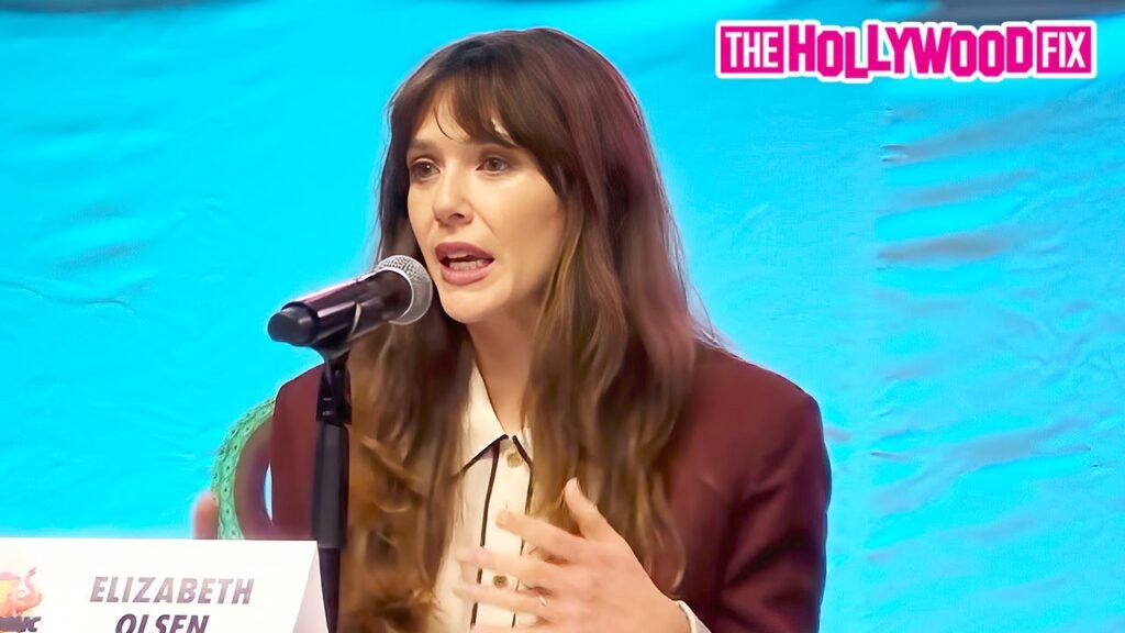 Elizabeth Olsen Speaks On The Discussion Panel At Comic Con In Los Angeles, CA