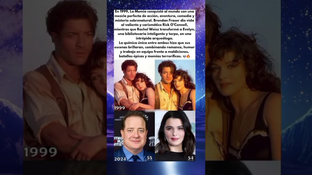 Brendan Fraser y Rachel Weisz: La química que hizo de La Momia un clásico eterno 🏺✨ #hollywoodstars