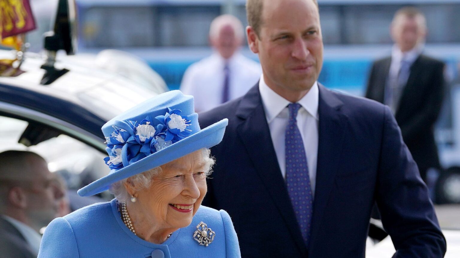 Prince William tells Eugene Levy he misses late Queen and Prince Philip | UK News Queen Elizabeth II and Prince William in June 2021. Pic: Reuters