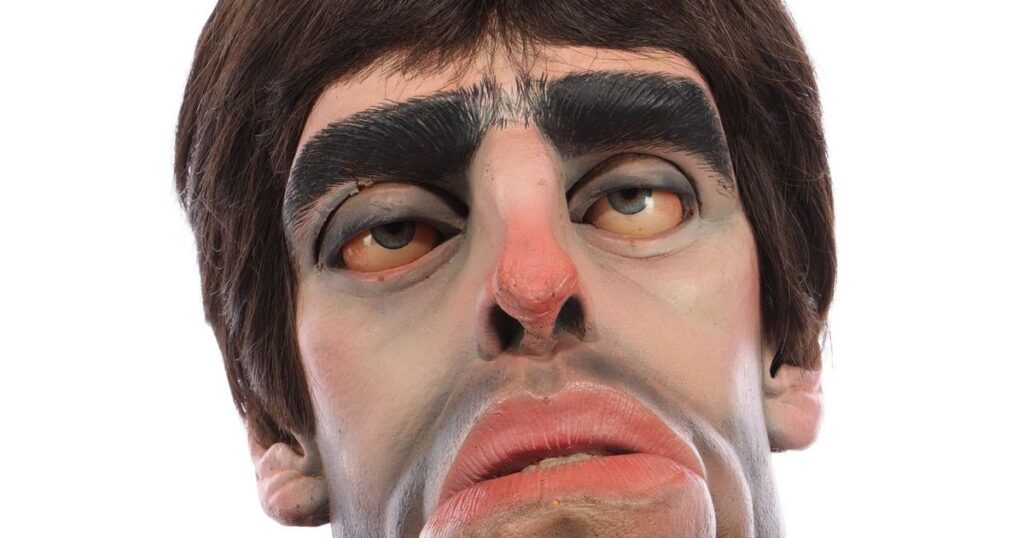 Liam Gallagher Spitting Image puppet up for £6,000 at auction Ipso logo