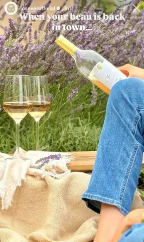 As Ever/Instagram Meghan Markle toasting to Prince Harry's return