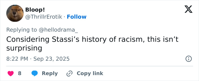 Screenshot of a tweet discussing a reality TV star lashing out at Meghan Markle for being unappreciative.