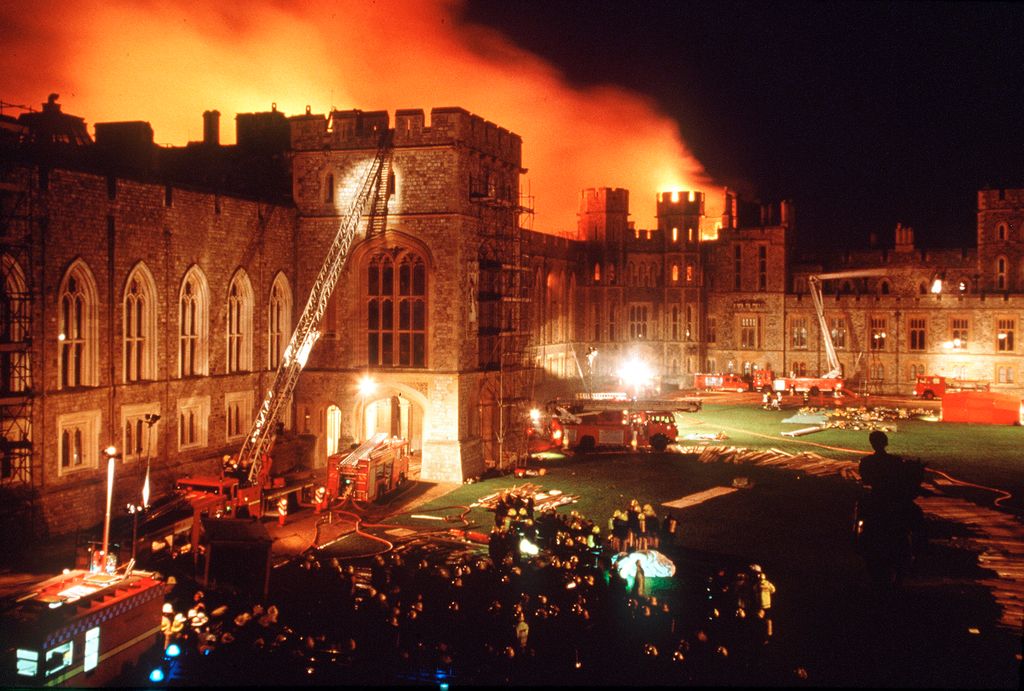 Windsor Castle burning