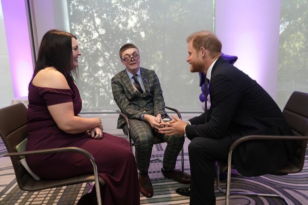 Harry with 17-year-old Declan Bitmead at the WellChild Awards