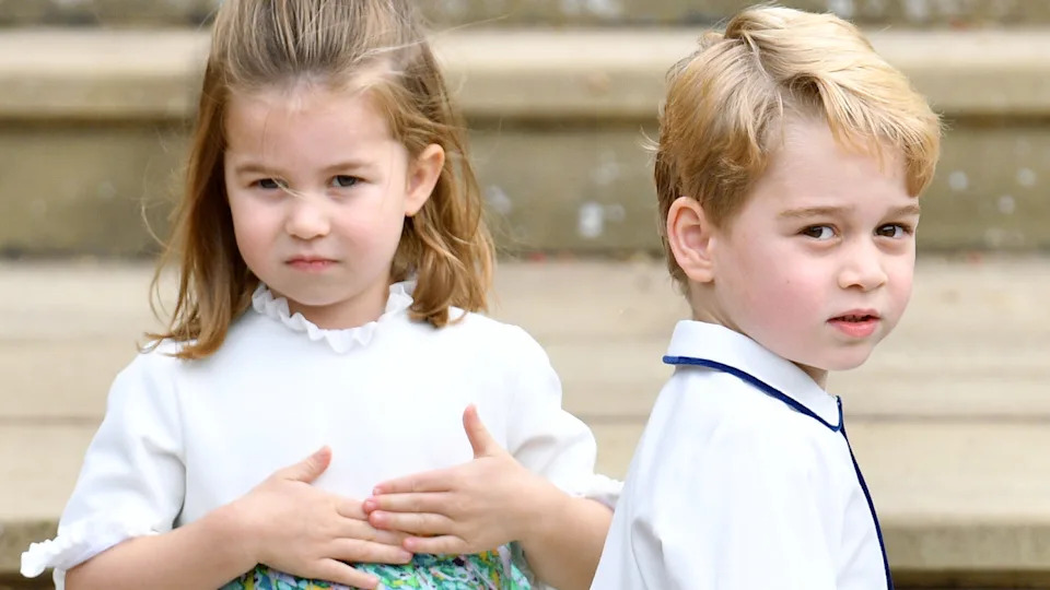 Princess Charlotte and Prince George attend the wedding of Princess Eugenie of York and Jack Brooksbank at St George's Chapel on Oct. 12, 2018 in Windsor, England.Photo by Pool&sol;Max Mumby&sol;Getty Images