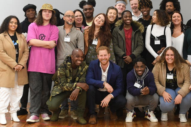 The Duke of Sussex at the Community Recording Studio in Nottingham during his visit to mark World Mental Health Day in 2019