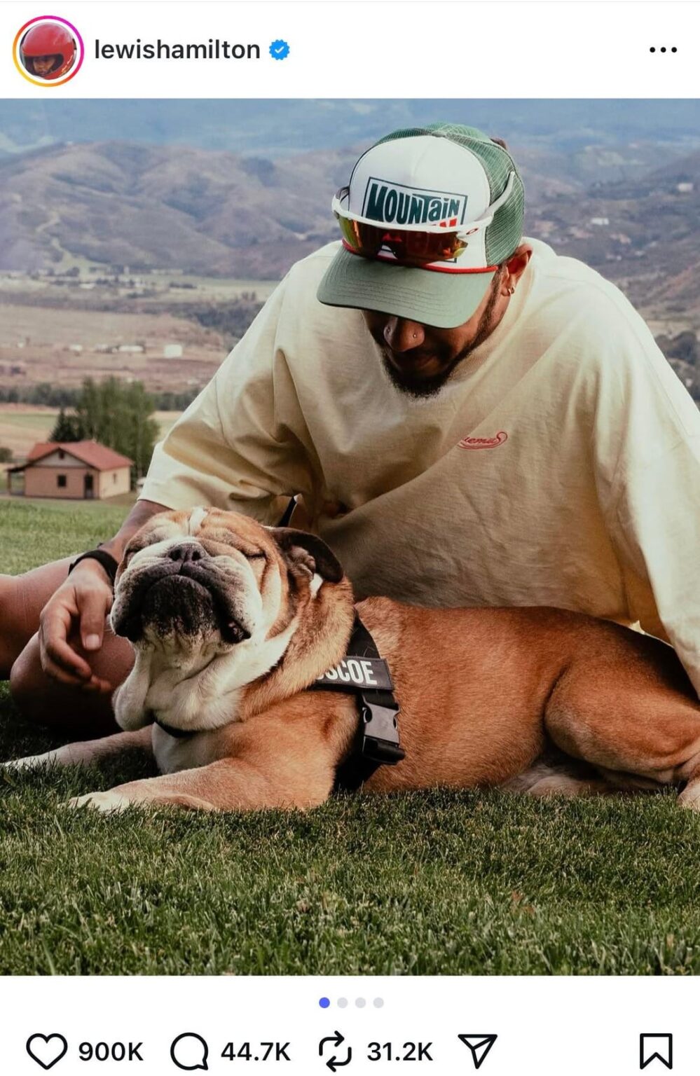 Lewis Hamilton shares that his beloved dog Roscoe Hamilton has passed away 💔🪽