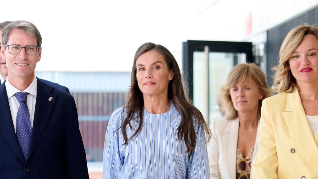 Queen Letizia of Spain takes style inspiration from the Princess of Wales in crisp stripes for an official engagement