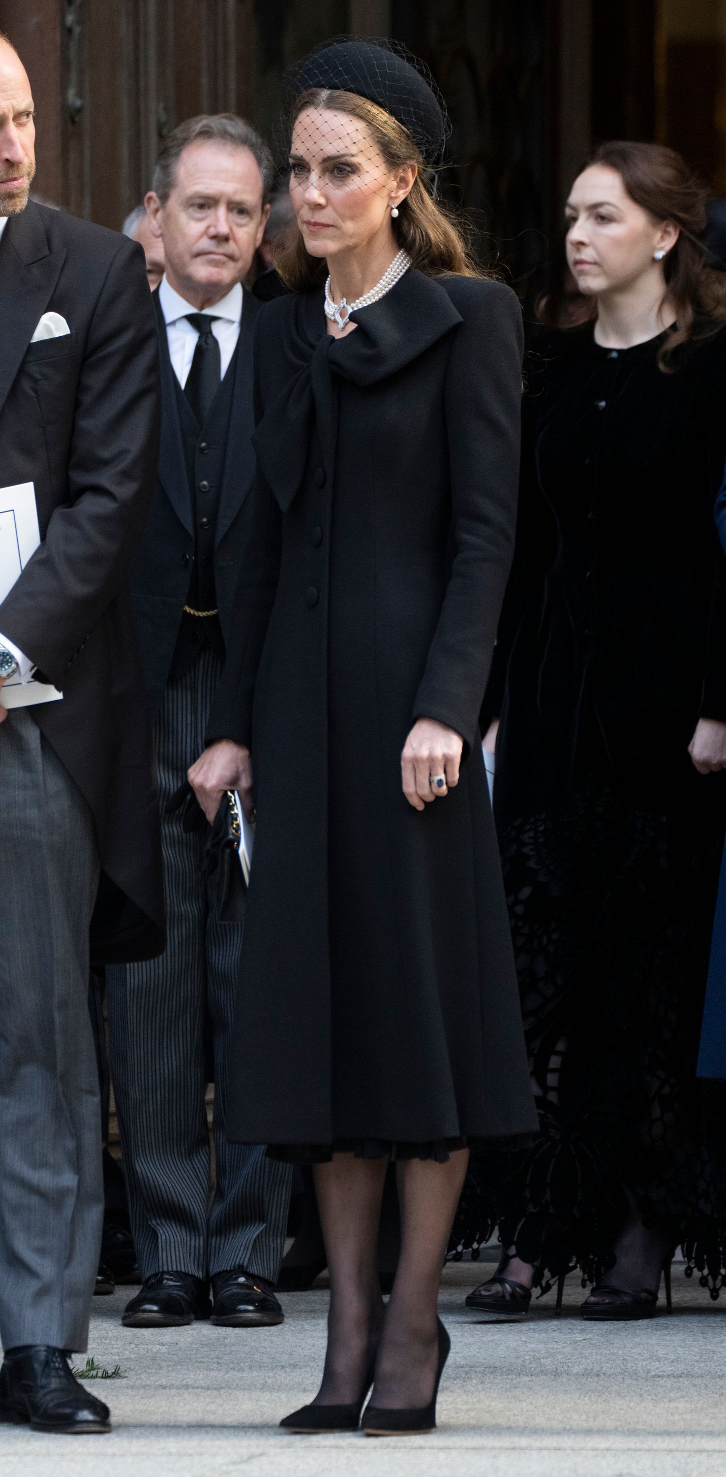 The Princess of Wales arrive at Westminster Cathedral with her husband Prince William.