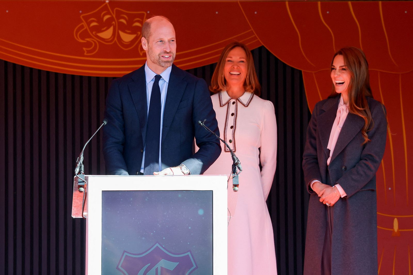 Prince William Prince of Wales and Catherine Princess of Wales visit the new commemorative playground at Churchtown...