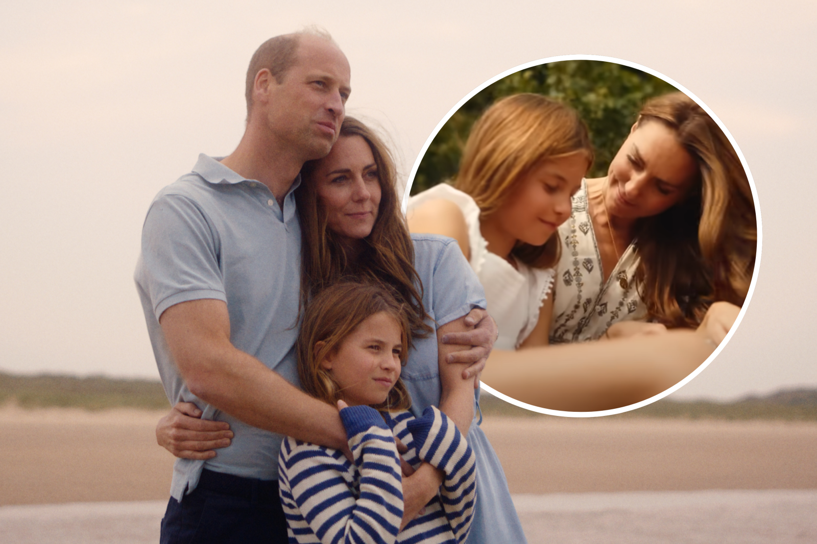 Princess Charlotee, Prince William and Princess Kate