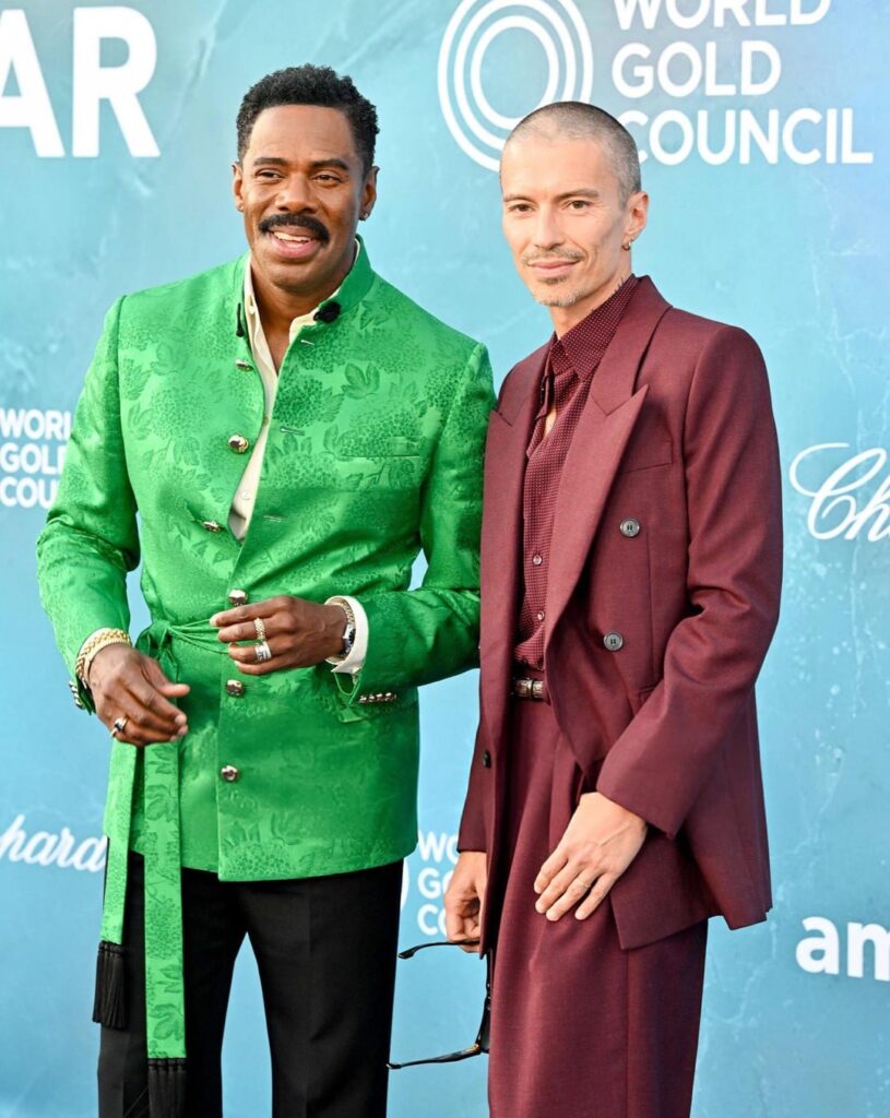 Colman & Raúl Domingo at the amfAR Gala Venezia 2025. (August 31, 2025)