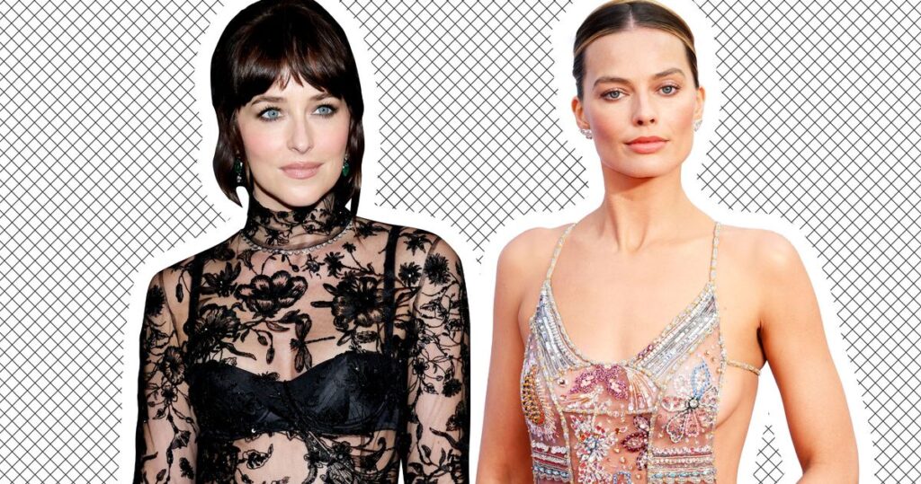Margot Robbie and Dakota Johnson Both Wore Naked Dresses Margot Robbie and Dakota Johnson Both Wore Naked Dresses