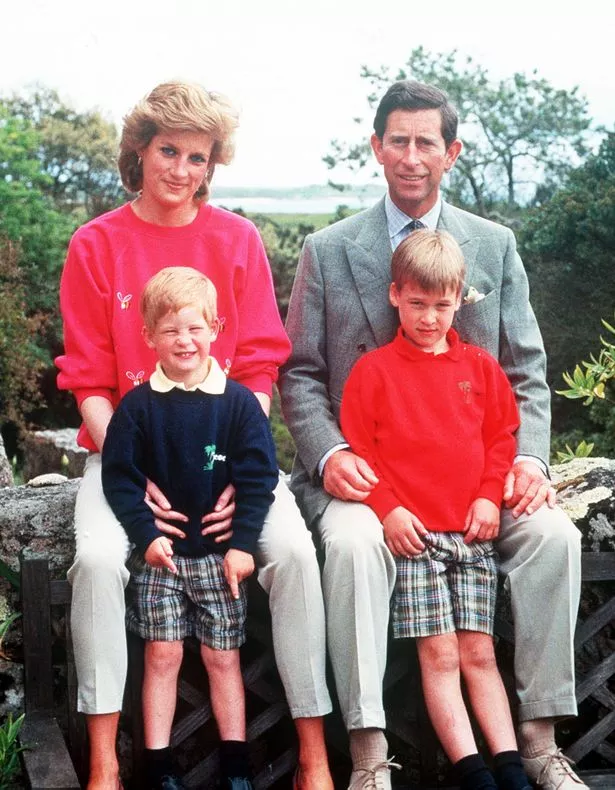 William, Harry and their parents