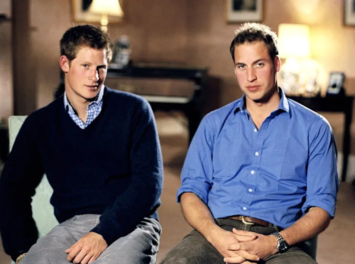Prince Harry and Prince William in 2005. FilmMagic
