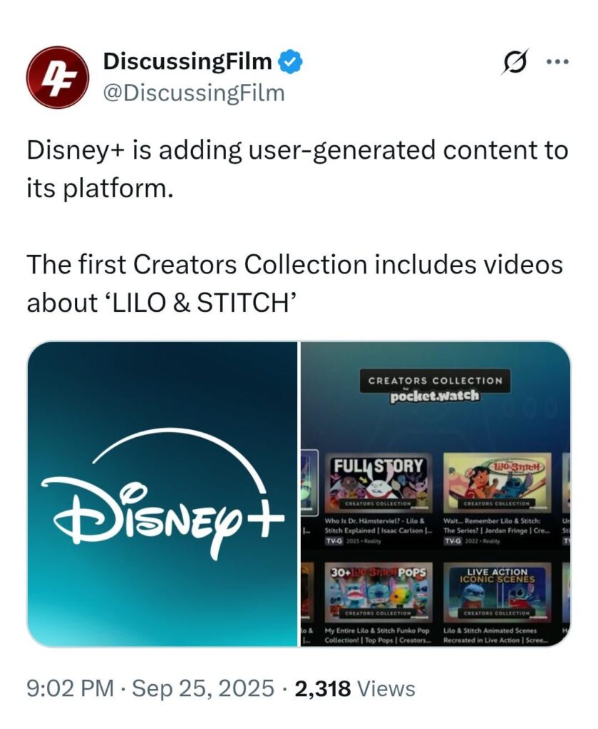 Disney+ planning to Charge You to Watch Your Own TikTok Edits of Lilo & Stitch.
