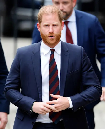 Prince Harry attends a hearing at the Royal Courts of Justice in London, England, on April 9, 2025. Getty Images