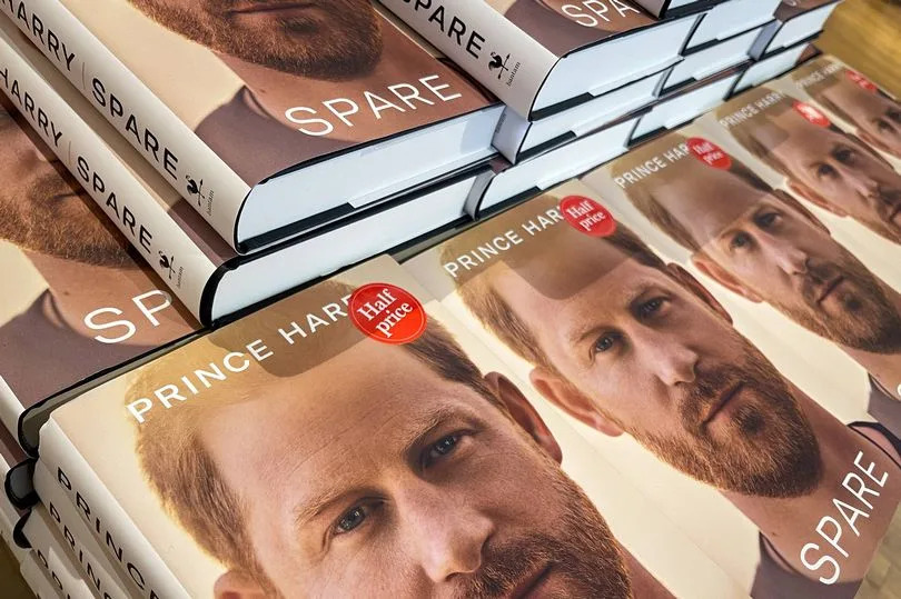 BATH, UNITED KINGDOM - JANUARY 22: Prince Harry's book on display in a book store on January 22, 2023 in Bath, England. Prince Harry's much anticipated memoir "Spare" officially went on sale on January 10. (Photo by Matt Cardy/Getty Images)