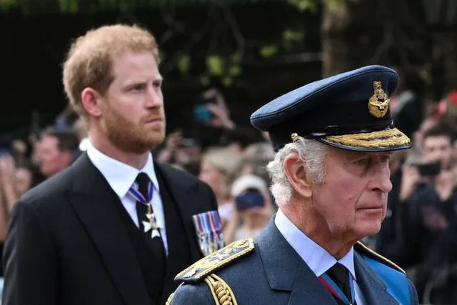 Getty Prince Harry and King Charles