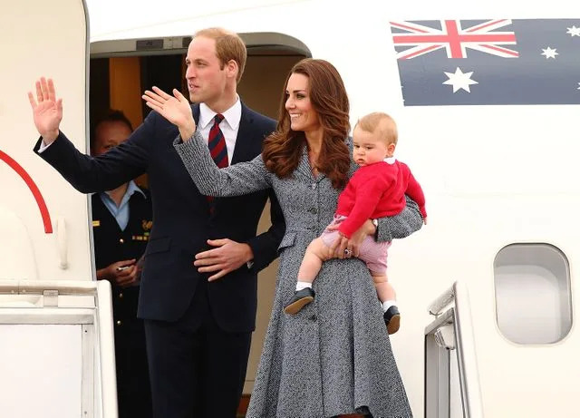Getty Prince William, Kate Middleton, and Prince George in Canberra, Australia on April 25, 2014