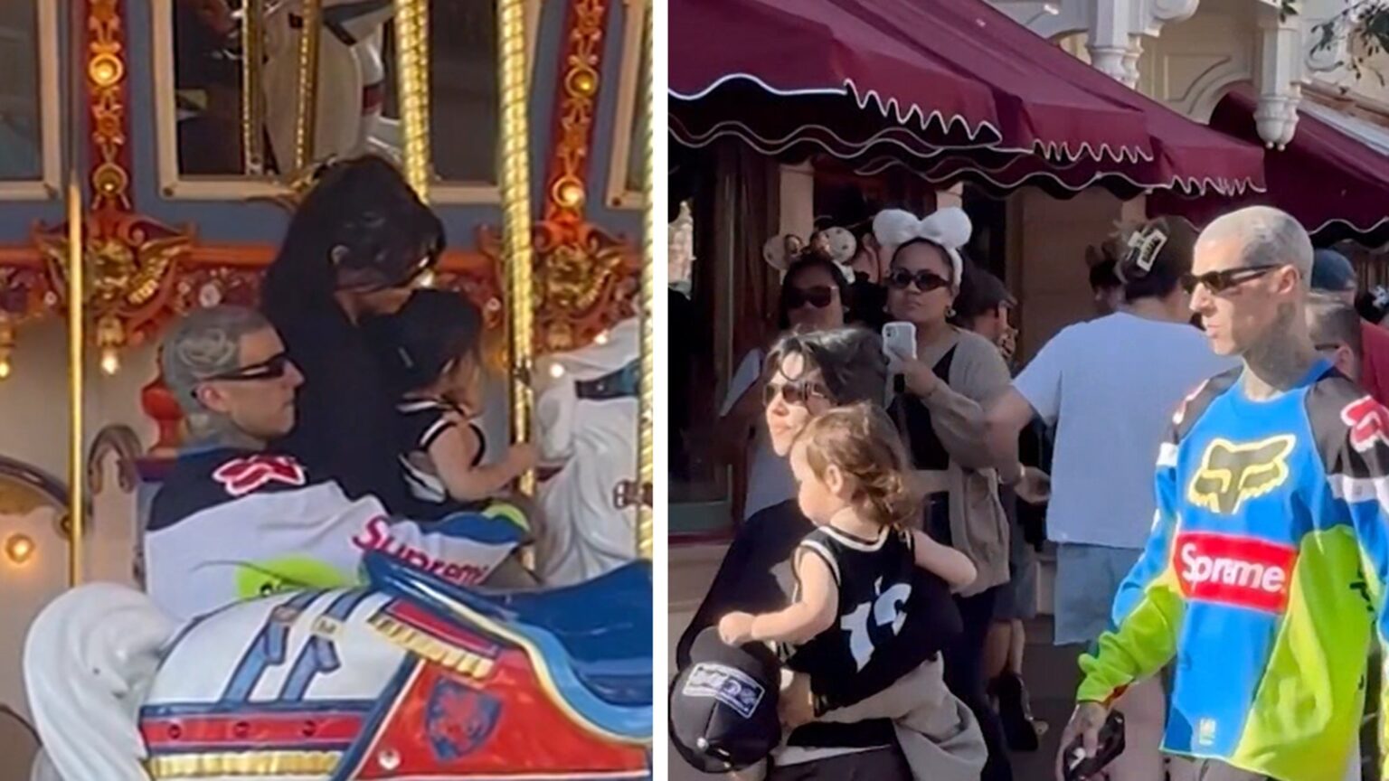 Kourtney Kardashian and Travis Barker Take Rocky to Disneyland Kourtney Kardashian and Travis Barker Take Rocky to Disneyland