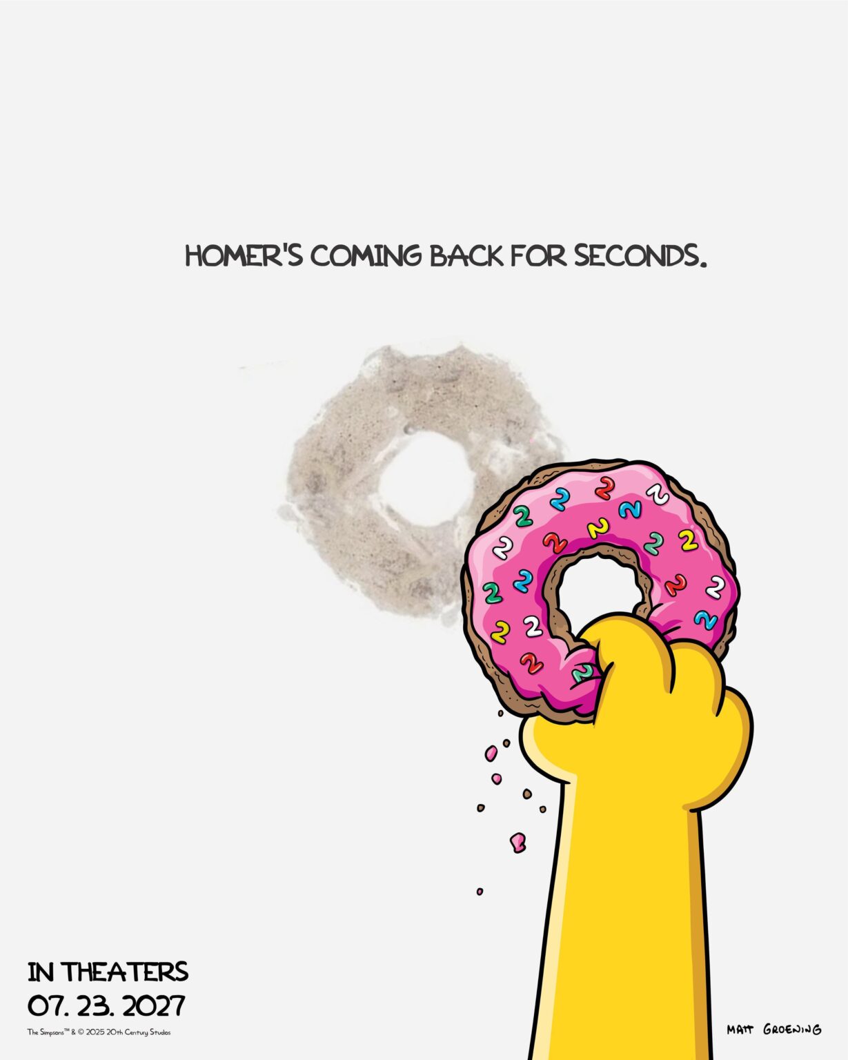 A new Simpsons movie has been announced, set to release 20 years after the first one premiered