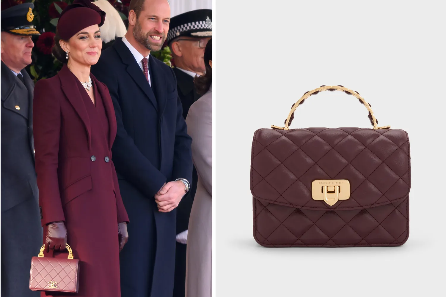 Kate Middleton and red bag 