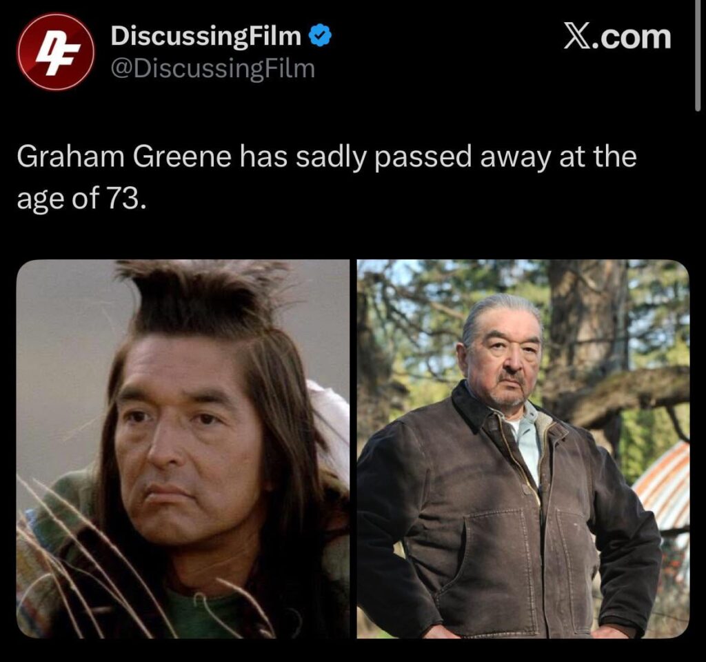 Graham Greene has sadly passed away
