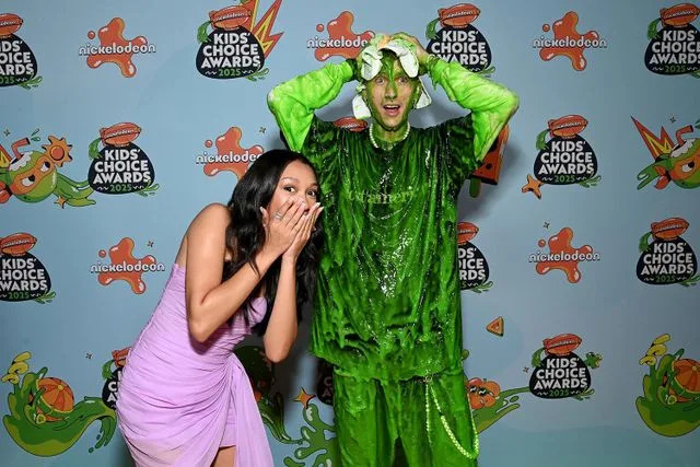 Jon Kopaloff/Getty  Casie Colson Baker with dad MGK at the Nickelodeon Kids' Choice Awards on June 21, 2025