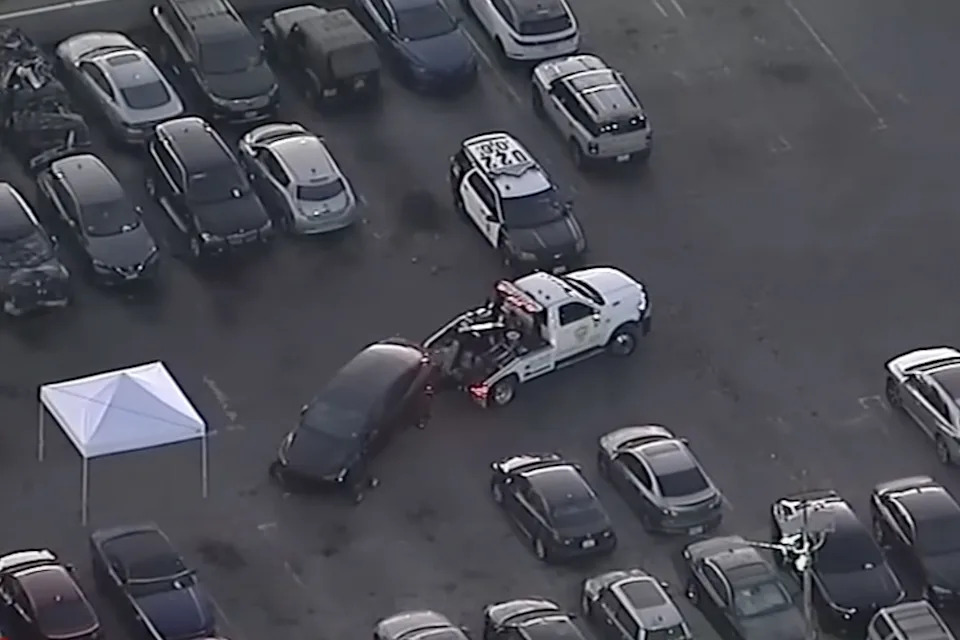 The Tesla registered to D4vd currently being investigated by L.A. Police